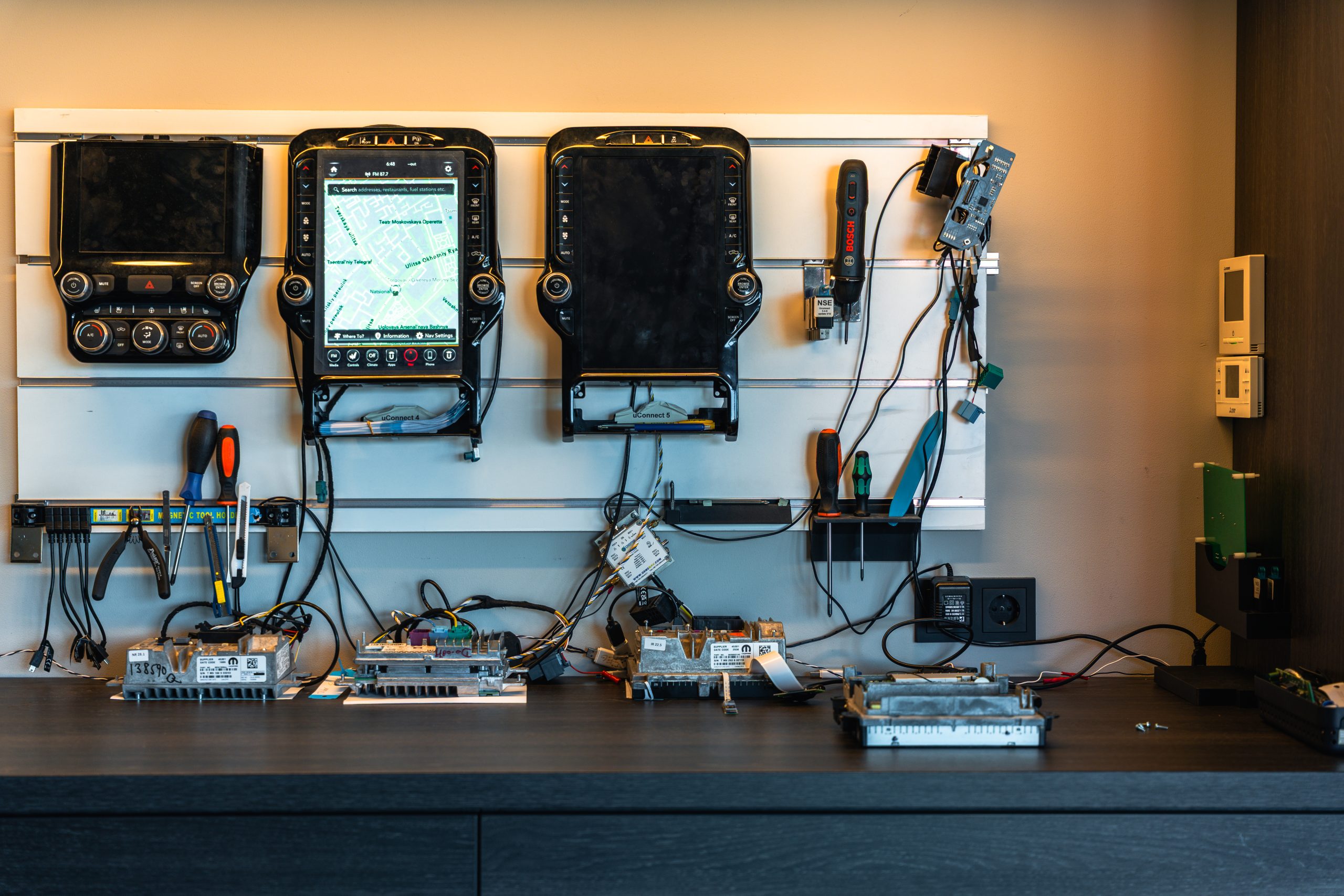 Navigatiesysteem ingebouwd in een dashboard